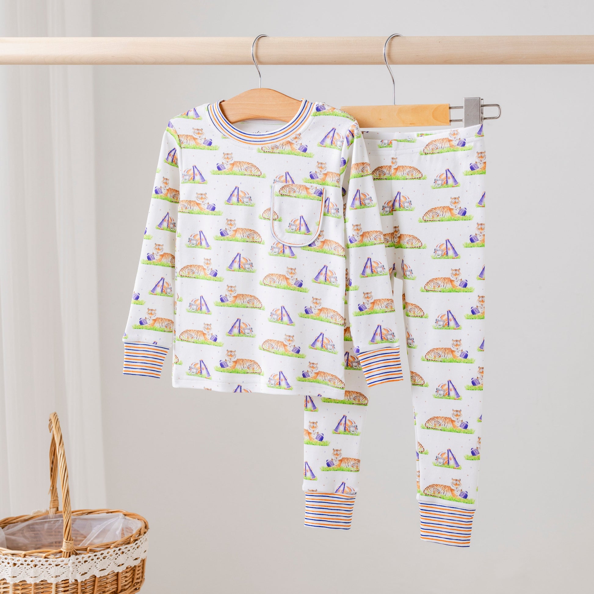 Mascot Mania in Auburn Organic Cotton Kids Pajamas-Rogue Magnolia Custom Designs