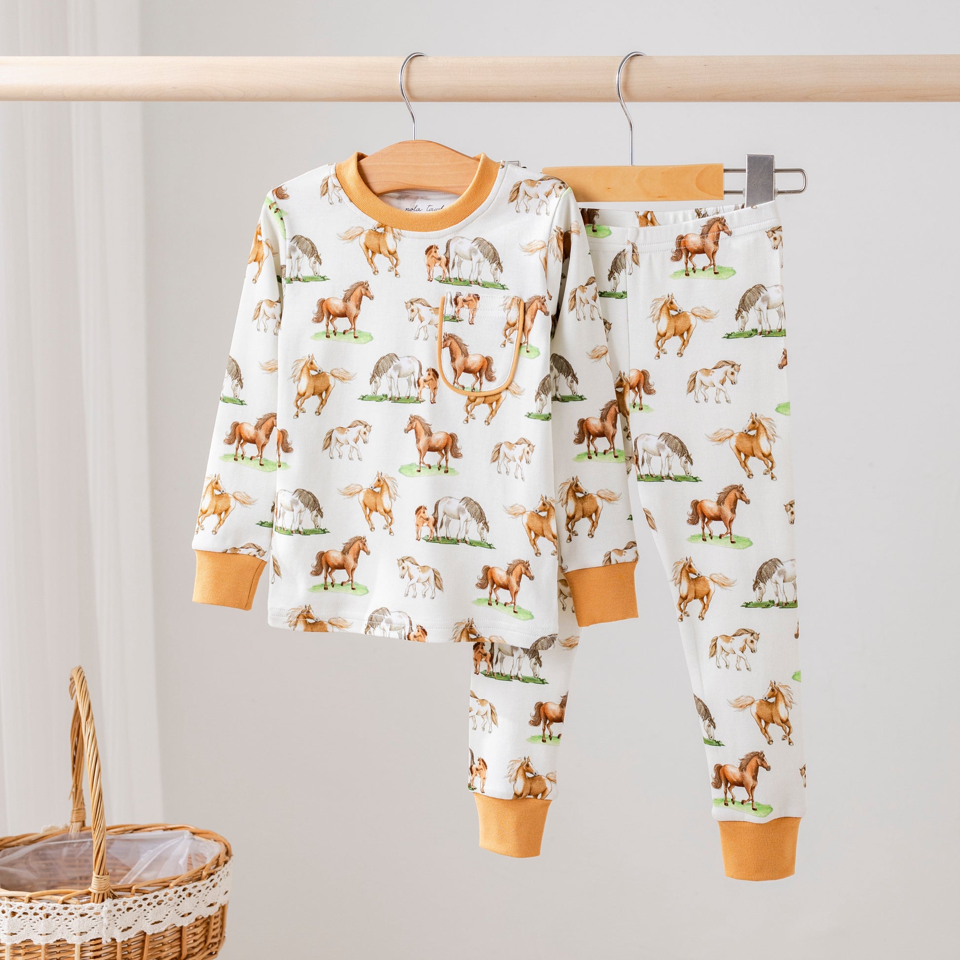 Saddle up Organic Cotton Kids Pajamas-Rogue Magnolia Custom Designs