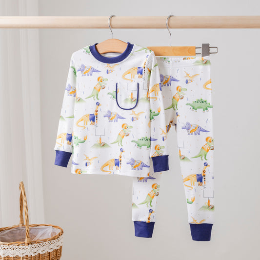 Auburn Dinos All-Stars Organic Cotton Kids Pajamas-Rogue Magnolia Custom Designs