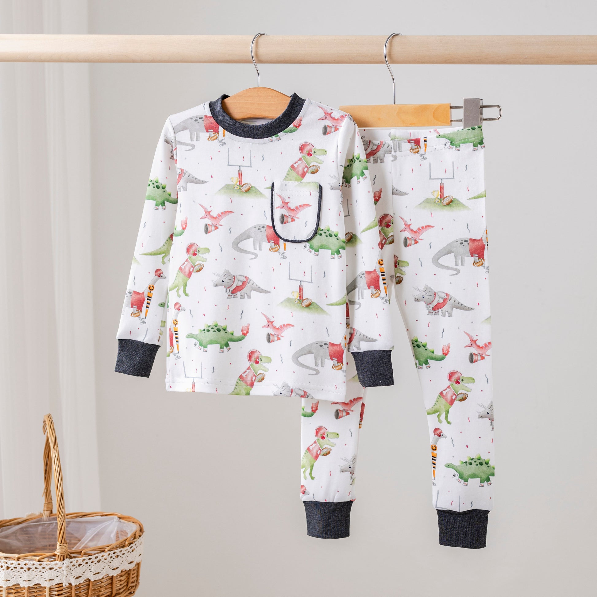 Georgia Dinos All-Stars Organic Cotton Kids Pajamas-Rogue Magnolia Custom Designs