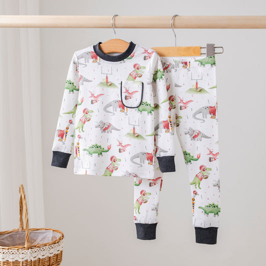 Georgia Dinos All-Stars Organic Cotton Kids Pajamas-Rogue Magnolia Custom Designs