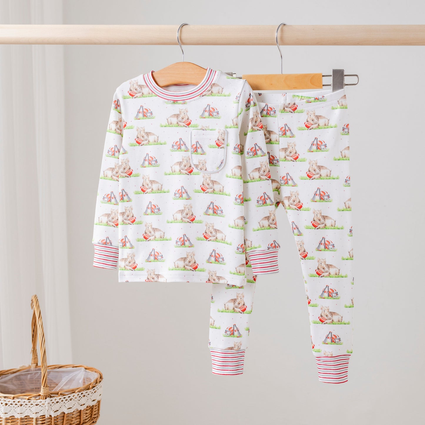 Mascot Mania in Arkansas Organic Cotton Kids Pajamas-Rogue Magnolia Custom Designs