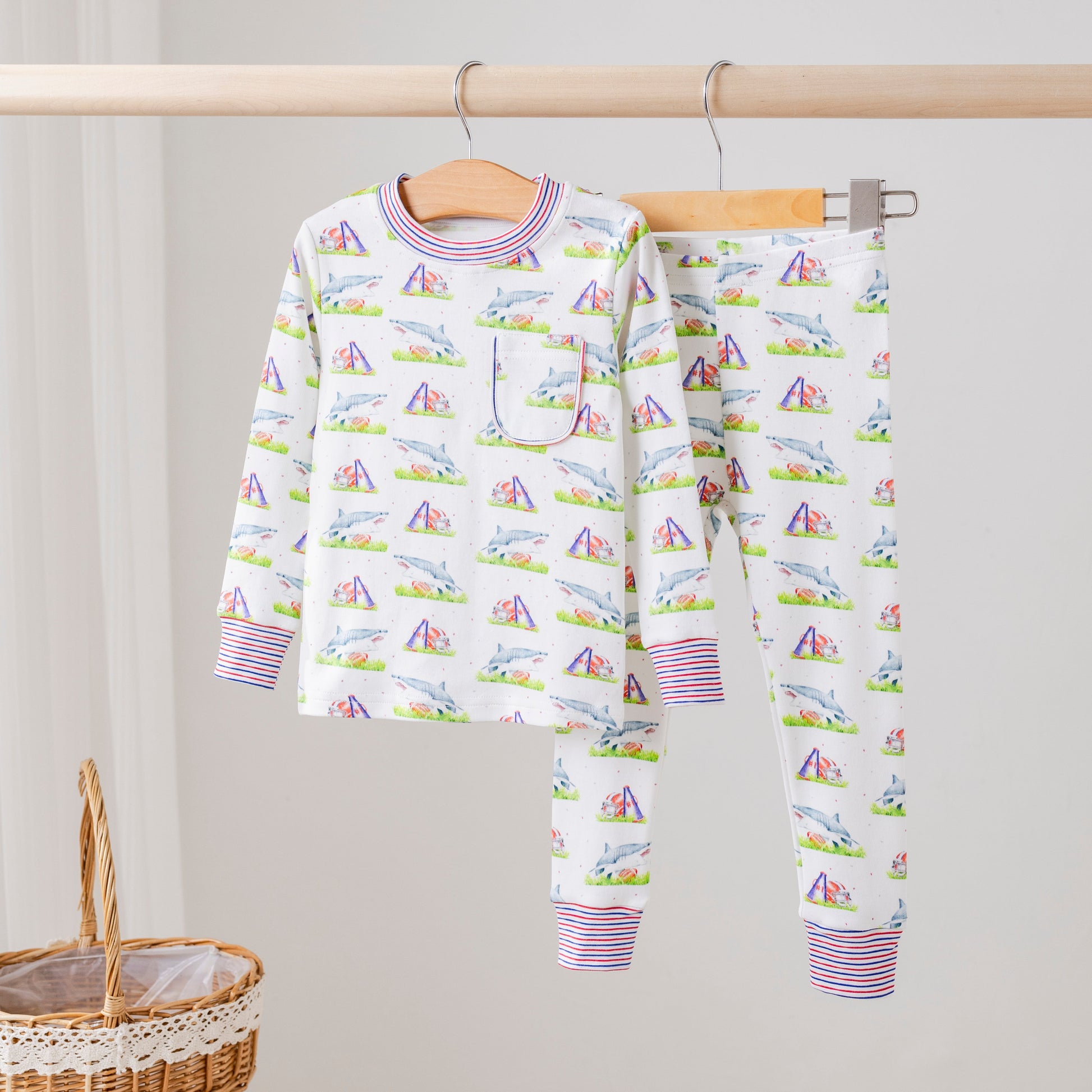 Mascot Mania in Ole Miss Organic Cotton Kids Pajamas-Rogue Magnolia Custom Designs