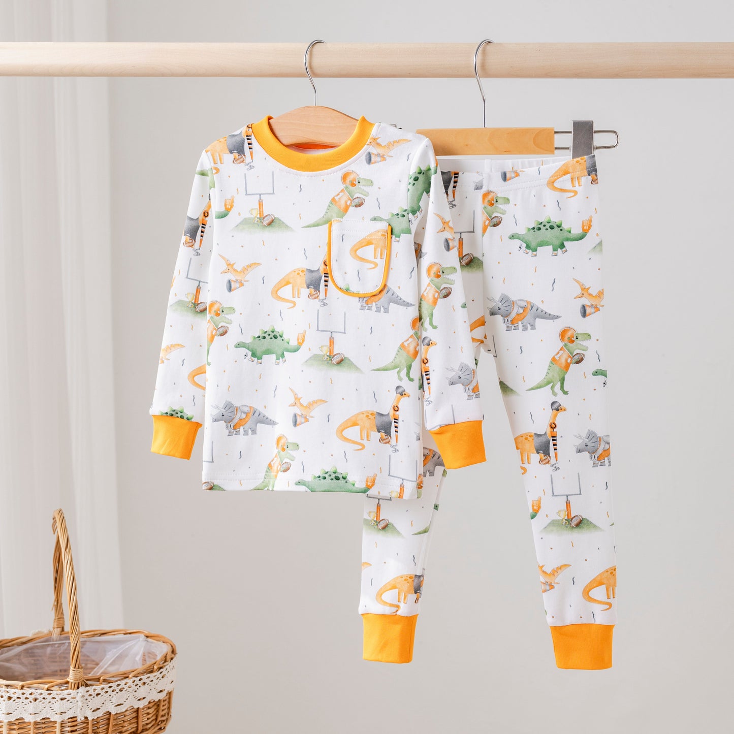 Tennessee Dinos All-Stars Organic Cotton Kids Pajamas-Rogue Magnolia Custom Designs
