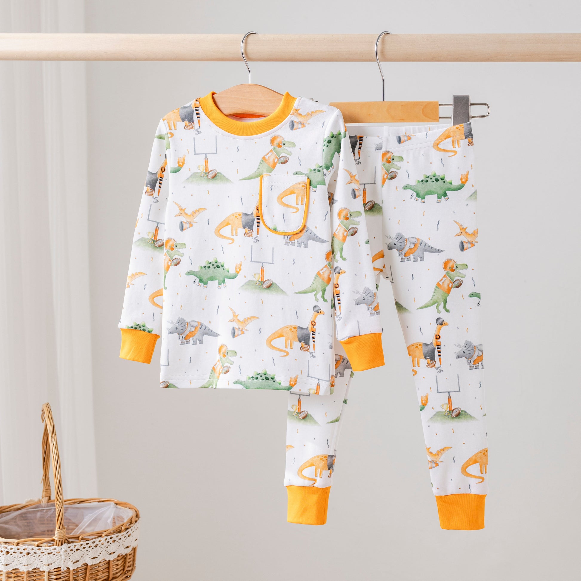 Tennessee Dinos All-Stars Organic Cotton Kids Pajamas-Rogue Magnolia Custom Designs