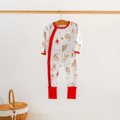 Oh Deer, Christmas is Here! Organic Cotton Pajama Set-Rogue Magnolia Custom Designs