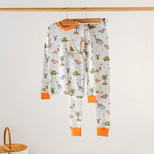 Trick RAWR Treat Halloween Organic Cotton Pajama Set-Rogue Magnolia Custom Designs
