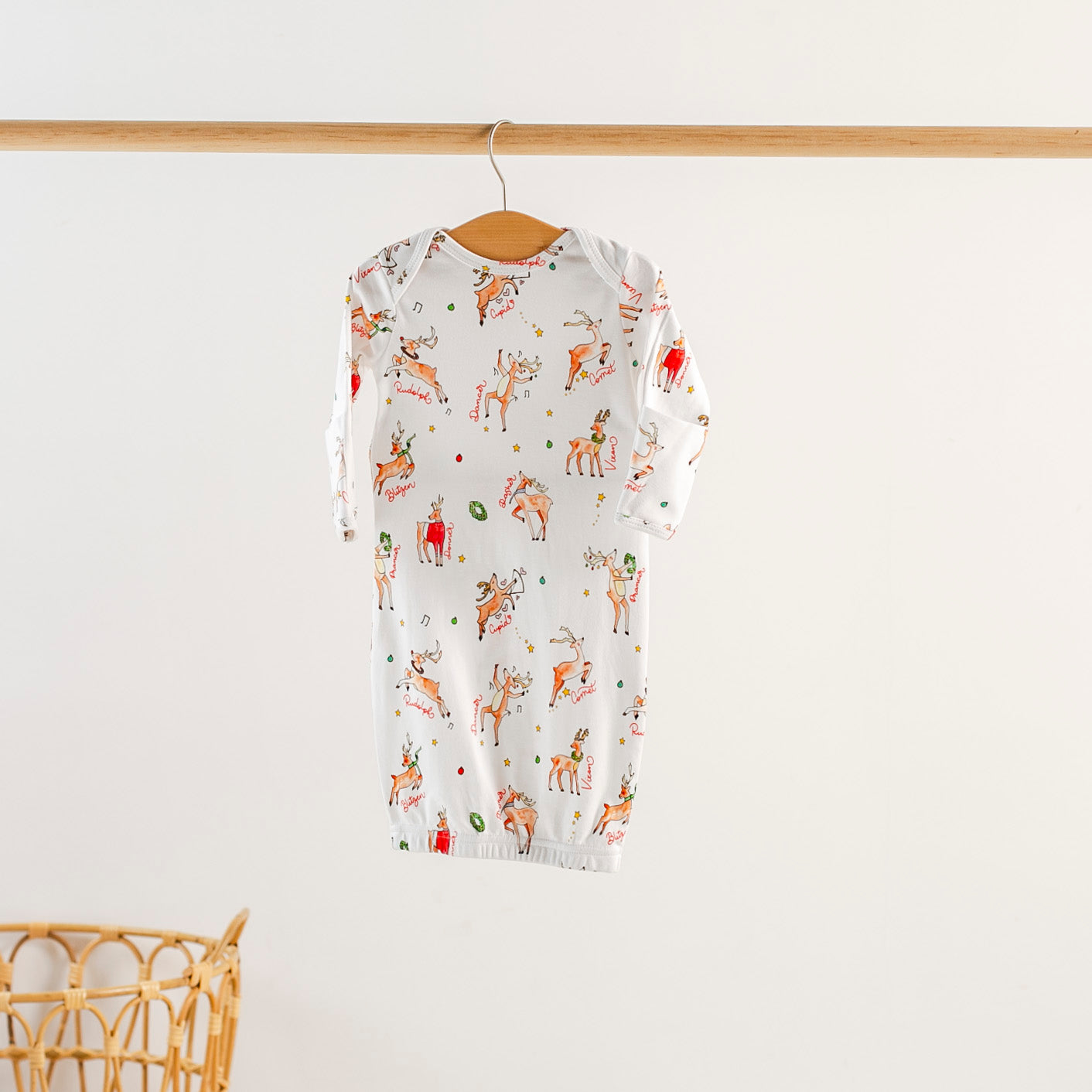 Oh Deer, Christmas is Here! Organic Cotton Pajama Set-Rogue Magnolia Custom Designs