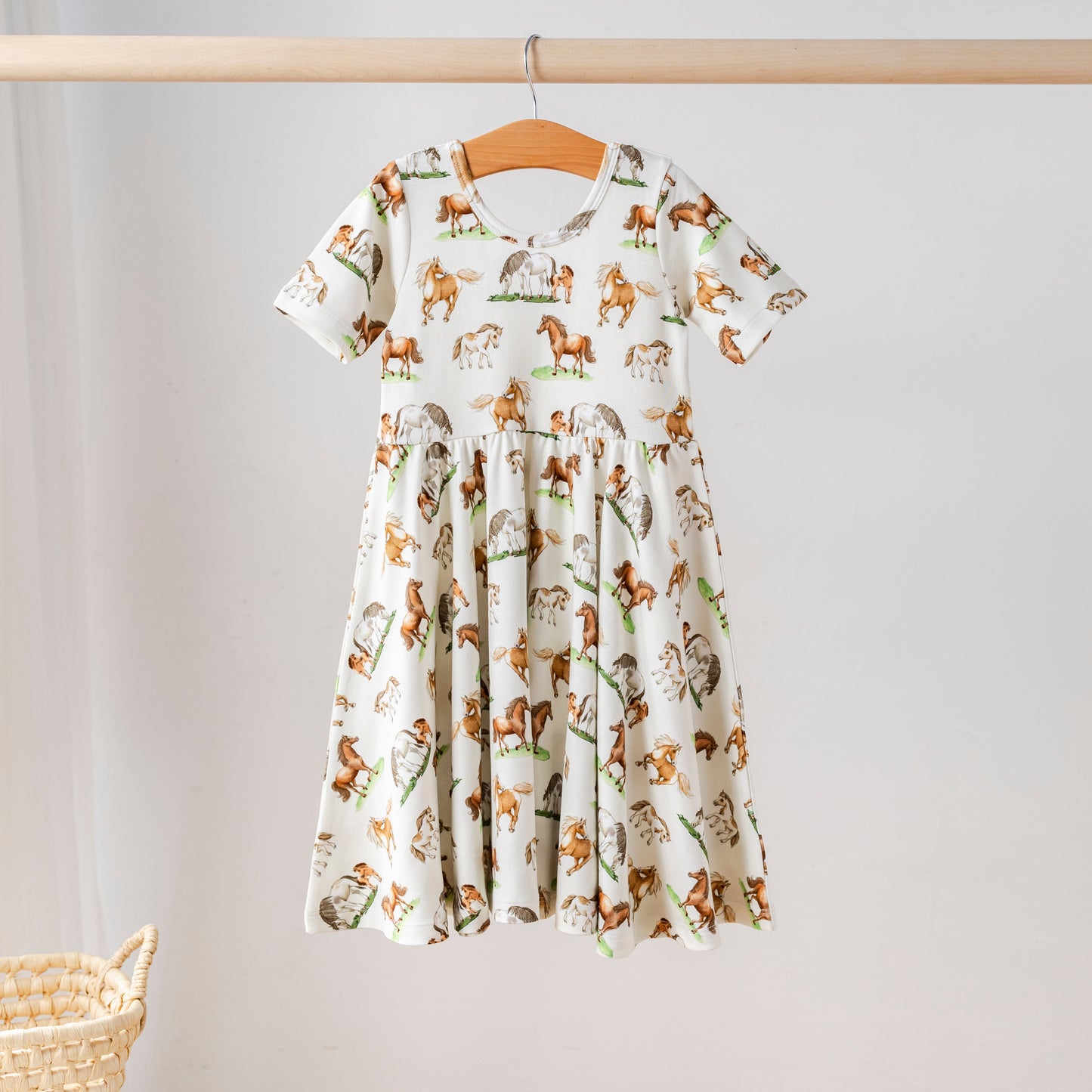 Saddle Up Organic Cotton Dress for Kids-Rogue Magnolia Custom Designs