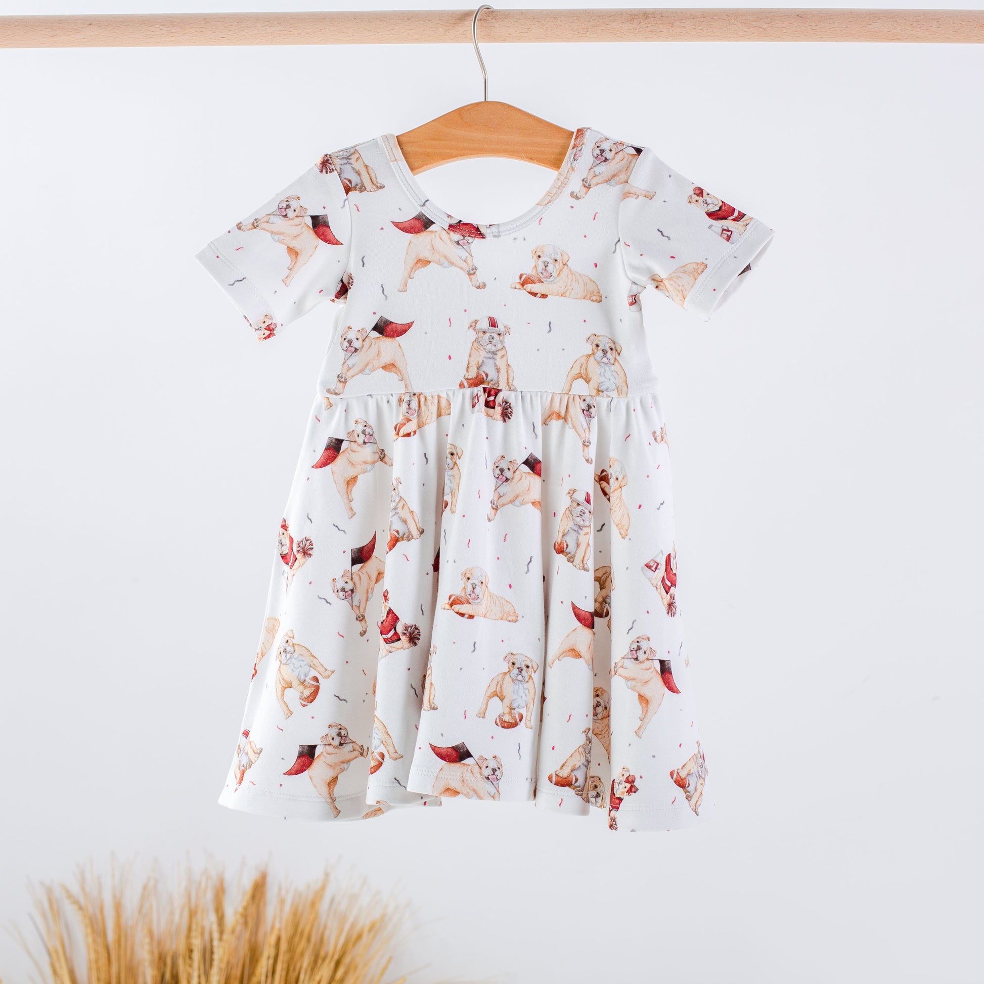 MVP: Mississippi Bulldogs Organic Cotton Dress for Kids-Rogue Magnolia Custom Designs