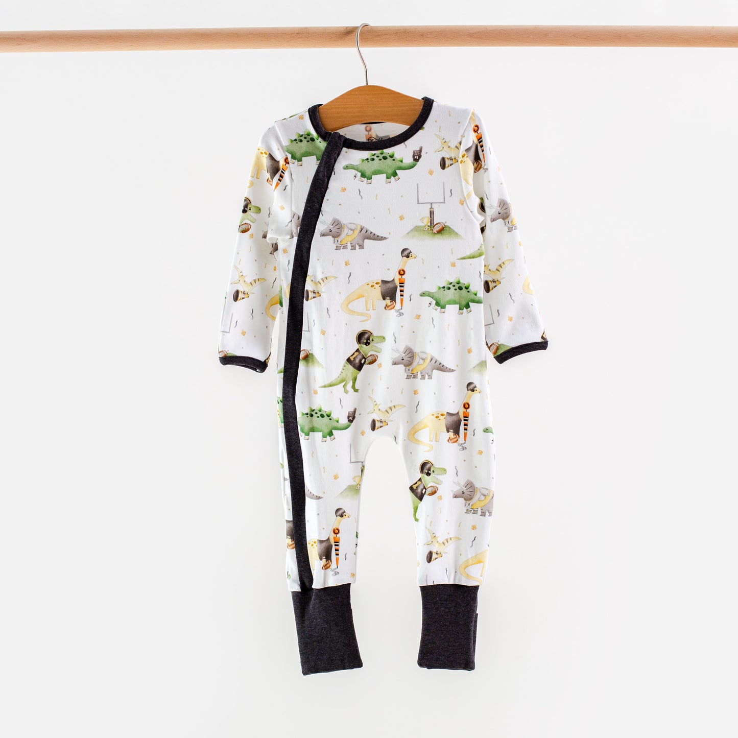 Saints Dinos All-Stars Organic Cotton Kids Pajamas-Rogue Magnolia Custom Designs