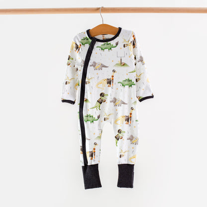 Saints Dinos All-Stars Organic Cotton Kids Pajamas-Rogue Magnolia Custom Designs