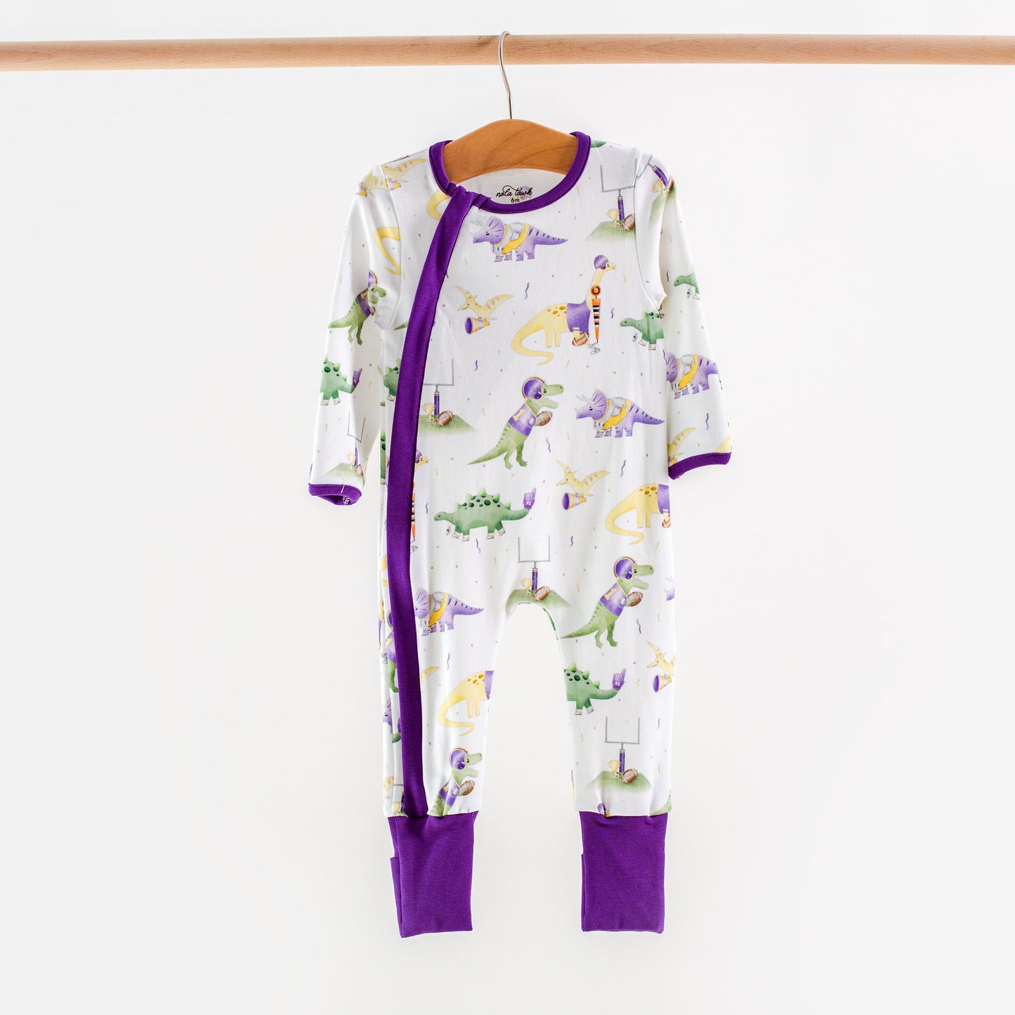 LSU Dinos All-Stars Organic Cotton Kids Pajamas-Rogue Magnolia Custom Designs
