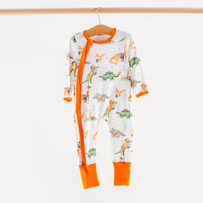 Texas Dinos All-Stars Organic Cotton Kids Pajamas-Rogue Magnolia Custom Designs