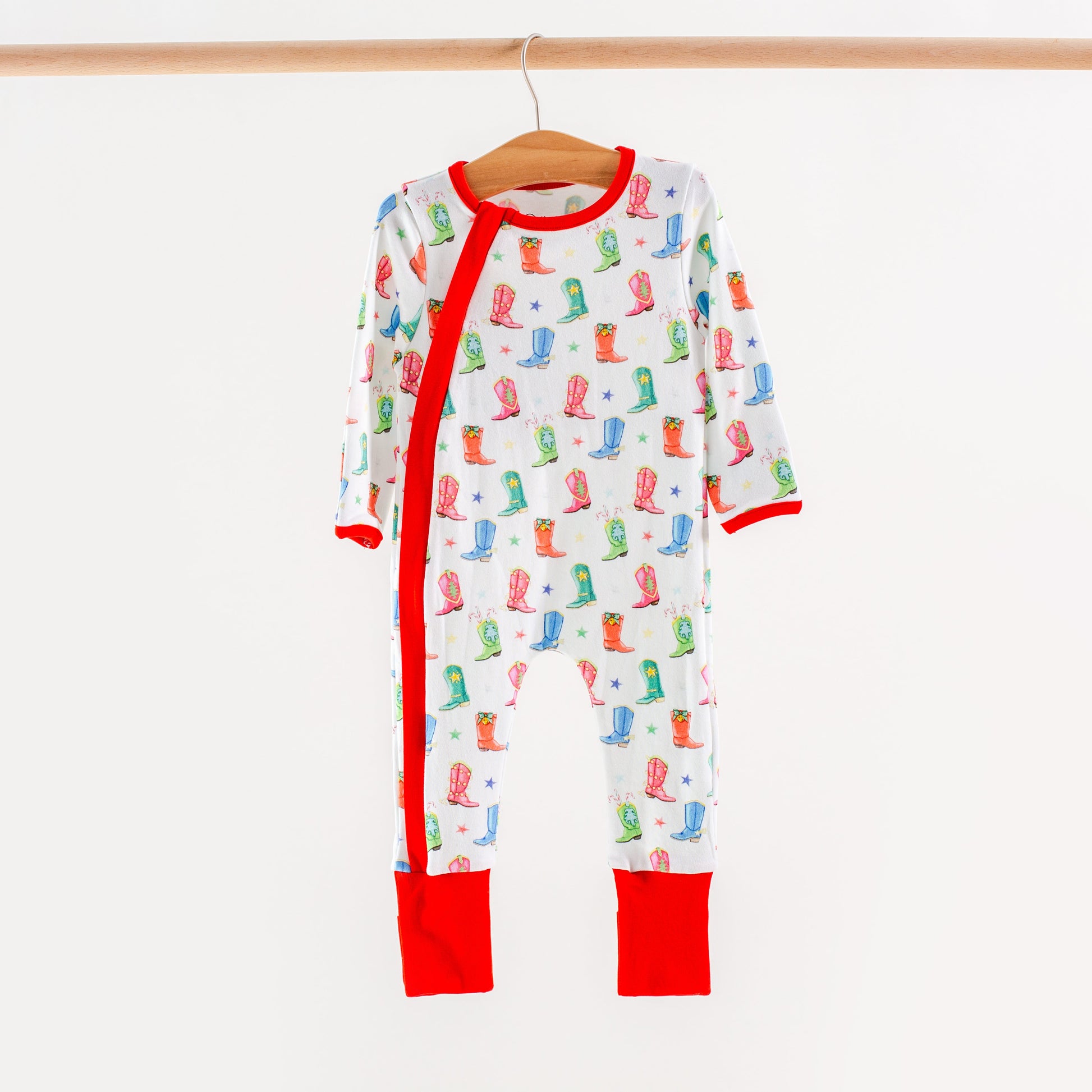 Jingle Boots Organic Cotton Kids Pajamas-Rogue Magnolia Custom Designs
