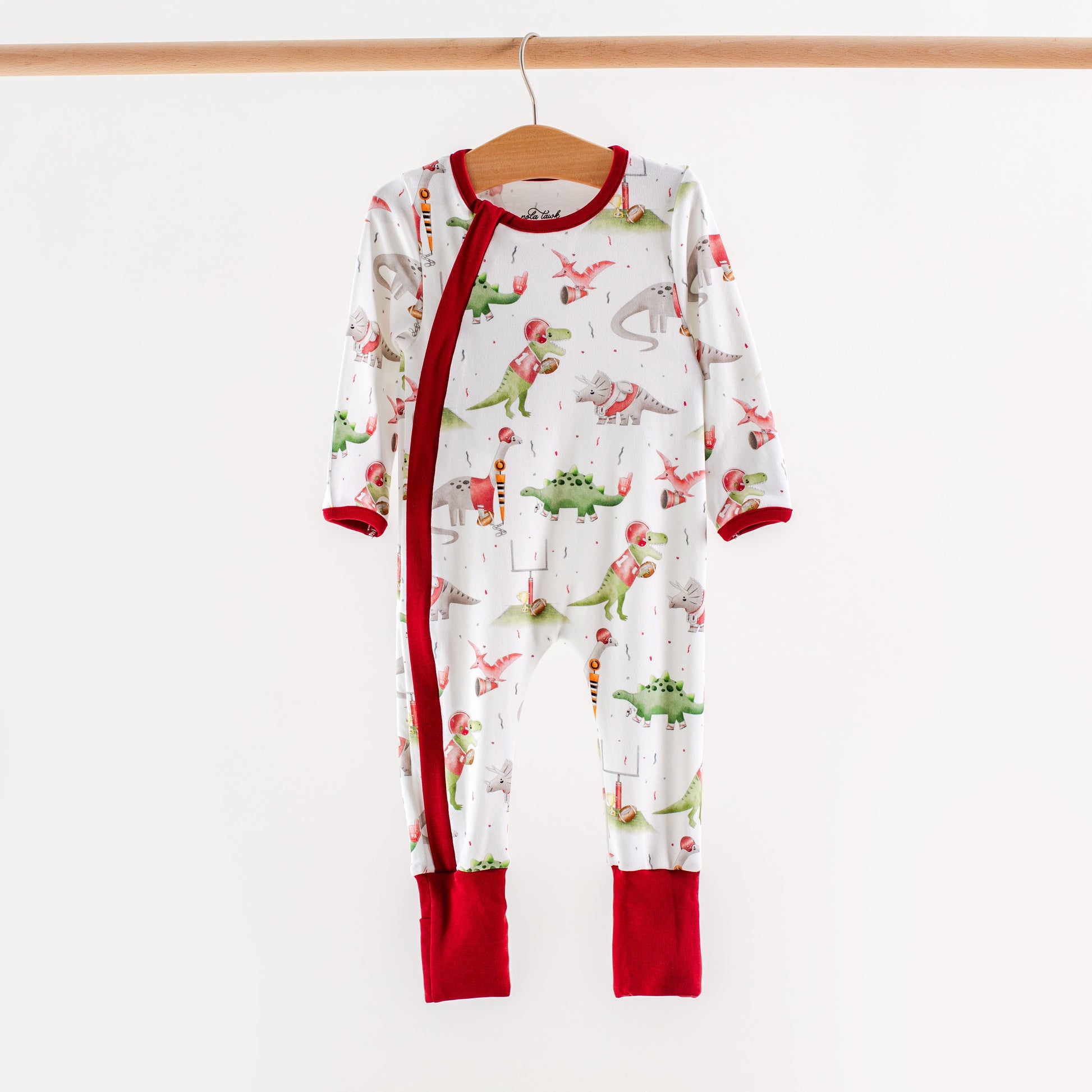 Mississippi Dinos All-Stars Organic Cotton Kids Pajamas-Rogue Magnolia Custom Designs