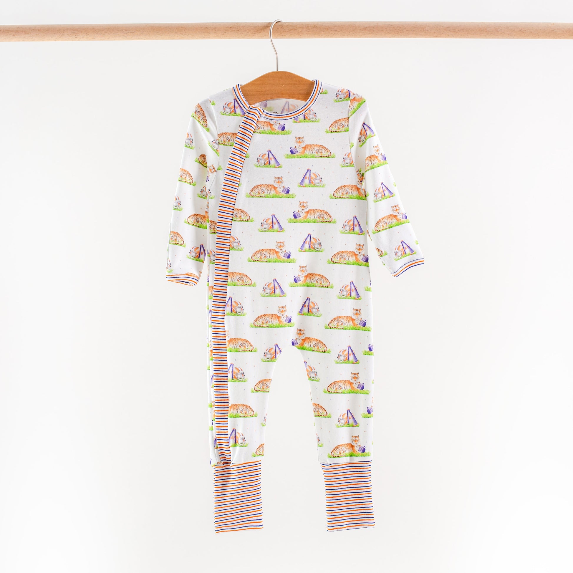 Mascot Mania in Auburn Organic Cotton Kids Pajamas-Rogue Magnolia Custom Designs