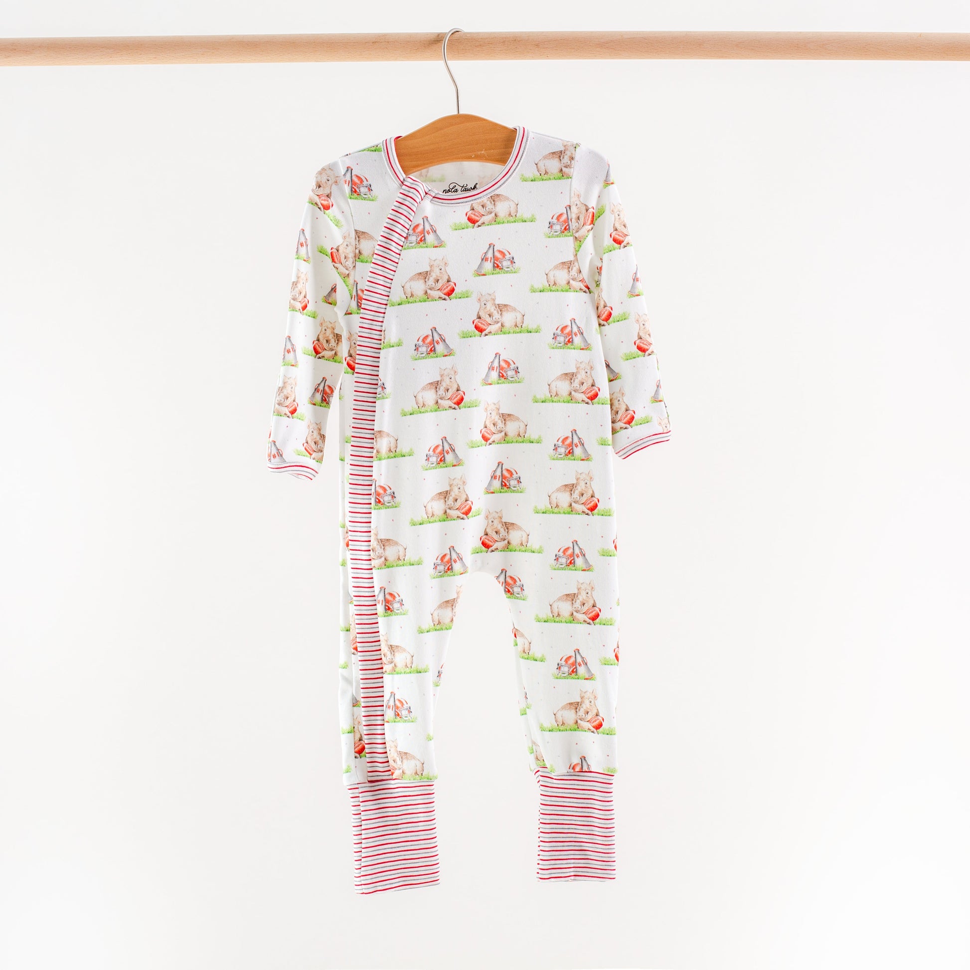 Mascot Mania in Arkansas Organic Cotton Kids Pajamas-Rogue Magnolia Custom Designs