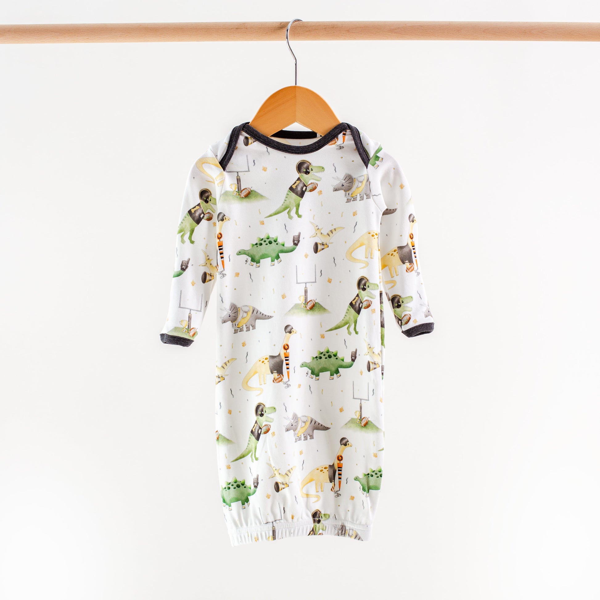 Saints Dinos All-Stars Organic Cotton Kids Pajamas-Rogue Magnolia Custom Designs