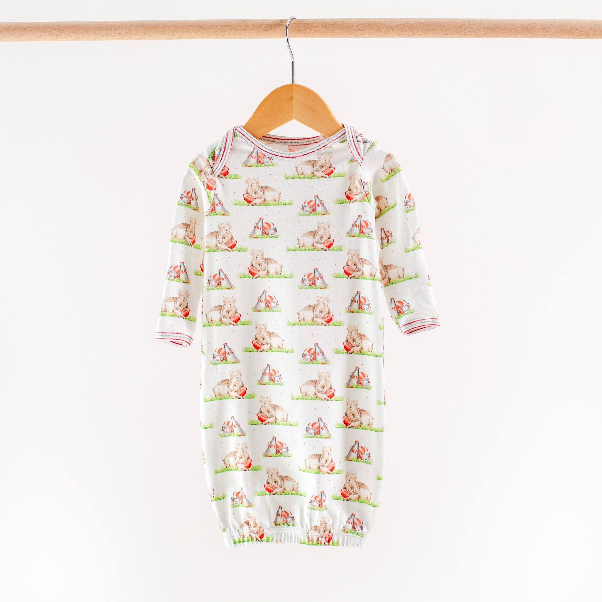 Mascot Mania in Arkansas Organic Cotton Kids Pajamas-Rogue Magnolia Custom Designs