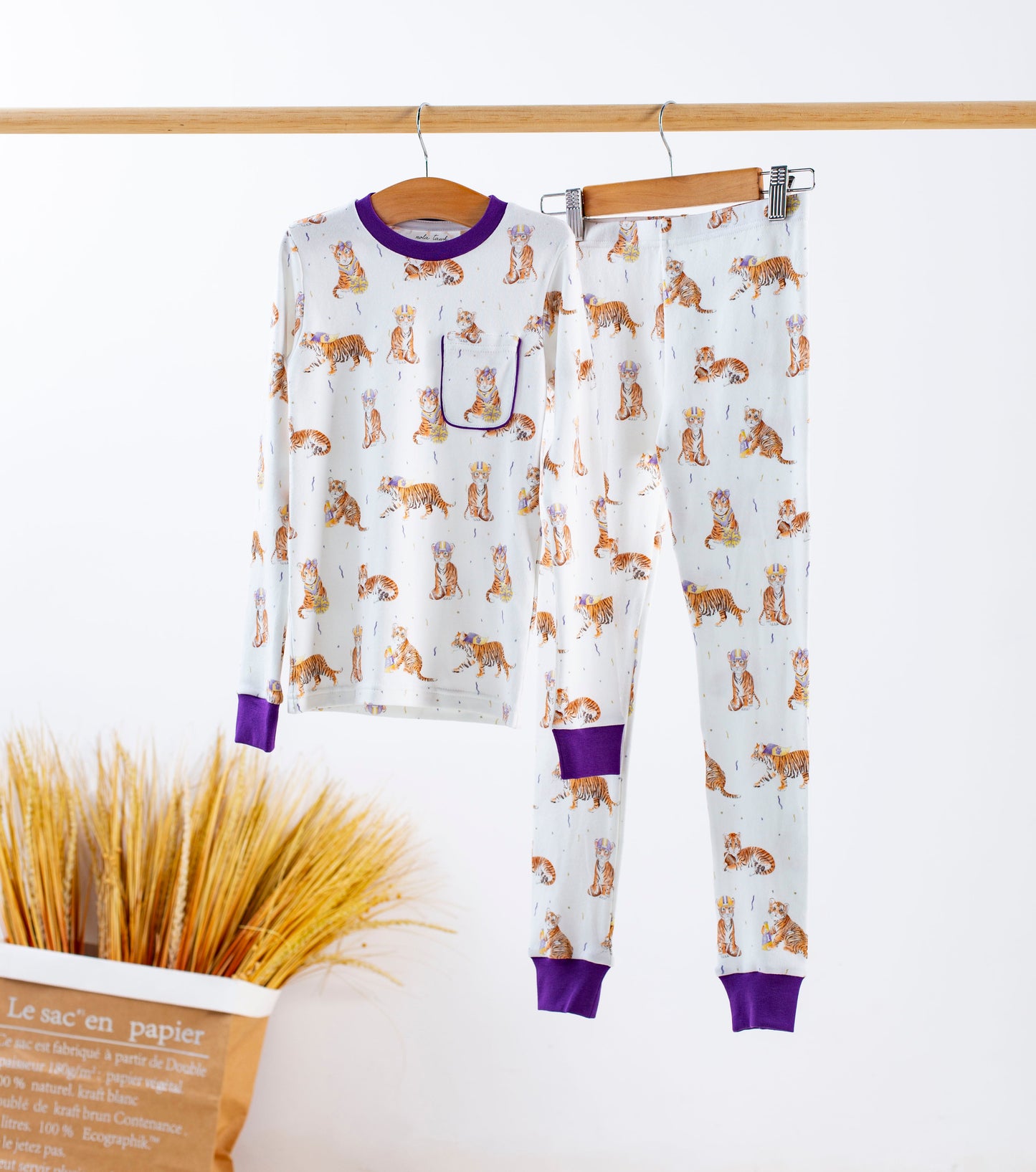 MVC: Louisiana Tigers Organic Cotton Pajama Set-Rogue Magnolia Custom Designs