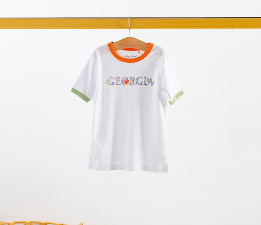 Peachy Georgia Organic Cotton Tee-Rogue Magnolia Custom Designs