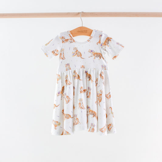 MVC: Louisiana Tigers Organic Cotton Twirl Dress-Rogue Magnolia Custom Designs