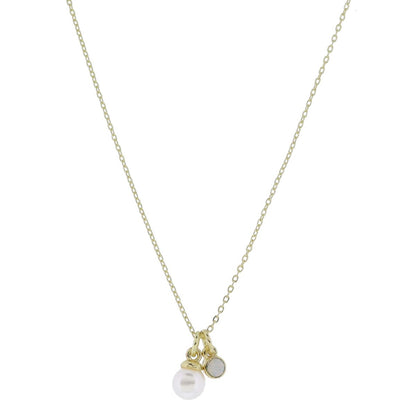 “The World Needs You” Pearl & Opal Charm Necklace