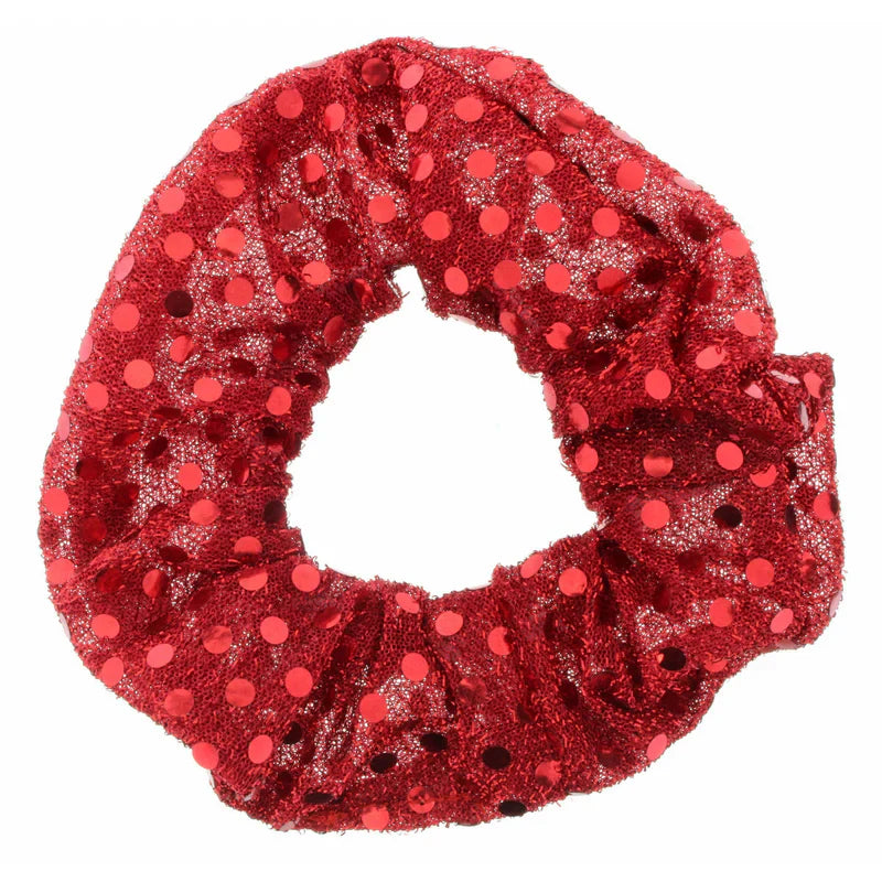 Kids Sequin Scrunchie-Red or Green
