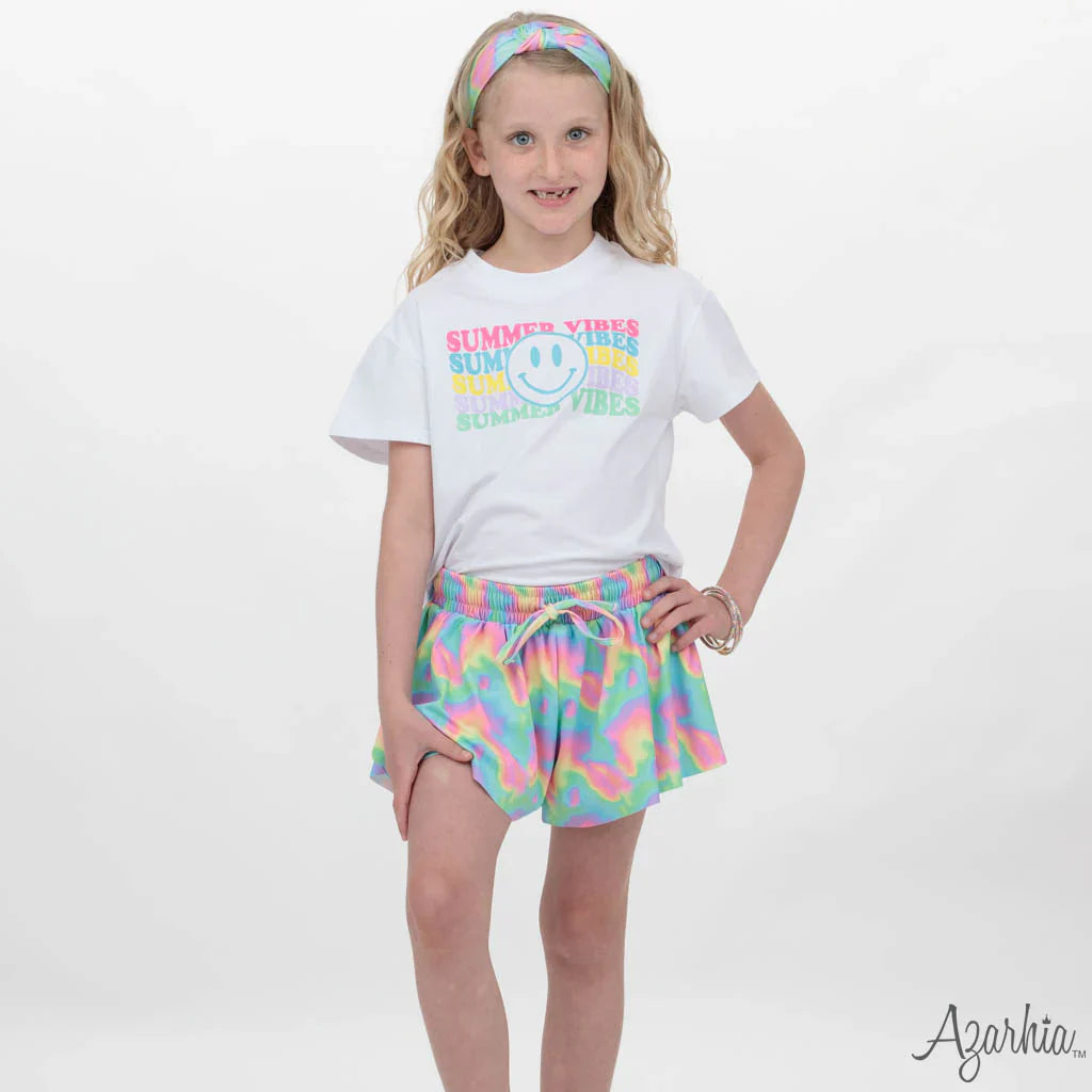 Top Knot Headband in Neon Wave