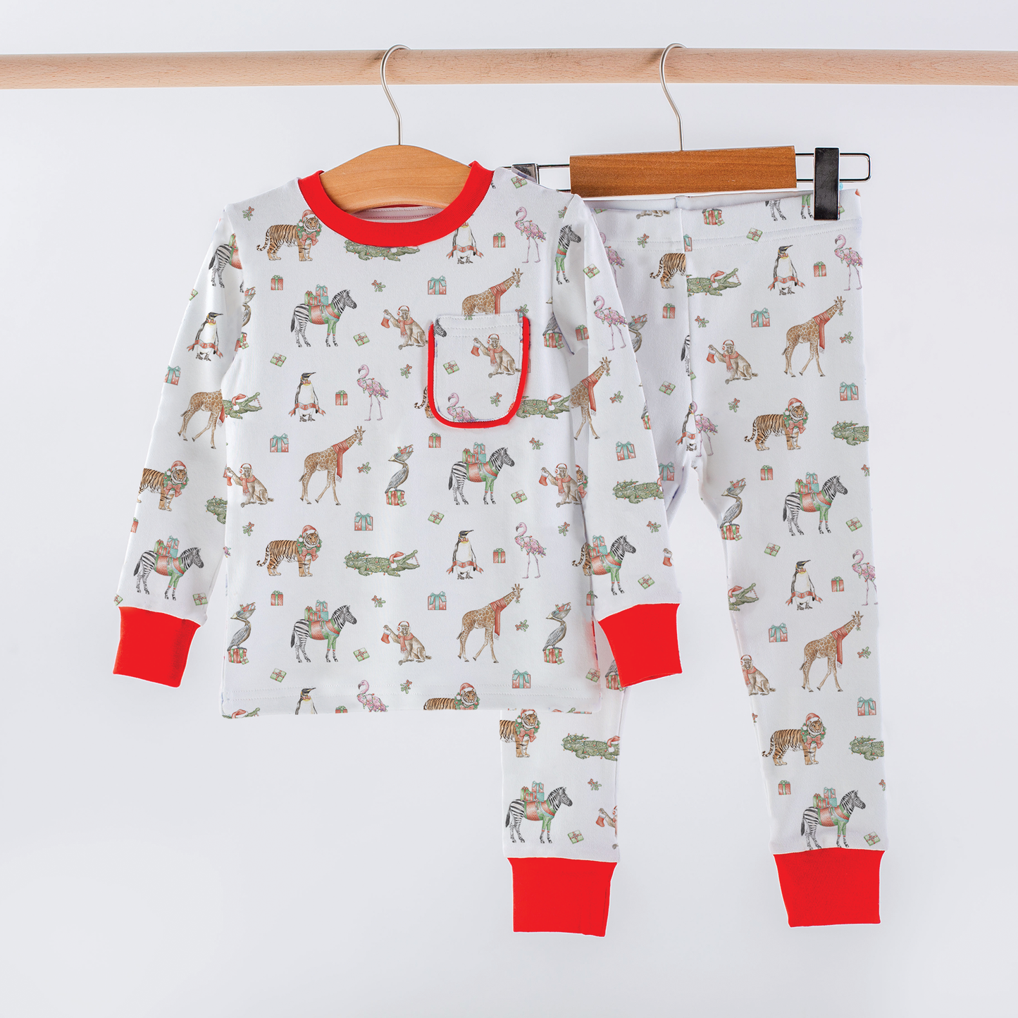 Jungle All the Way Organic Cotton Kids Christmas Pajamas-Rogue Magnolia Custom Designs