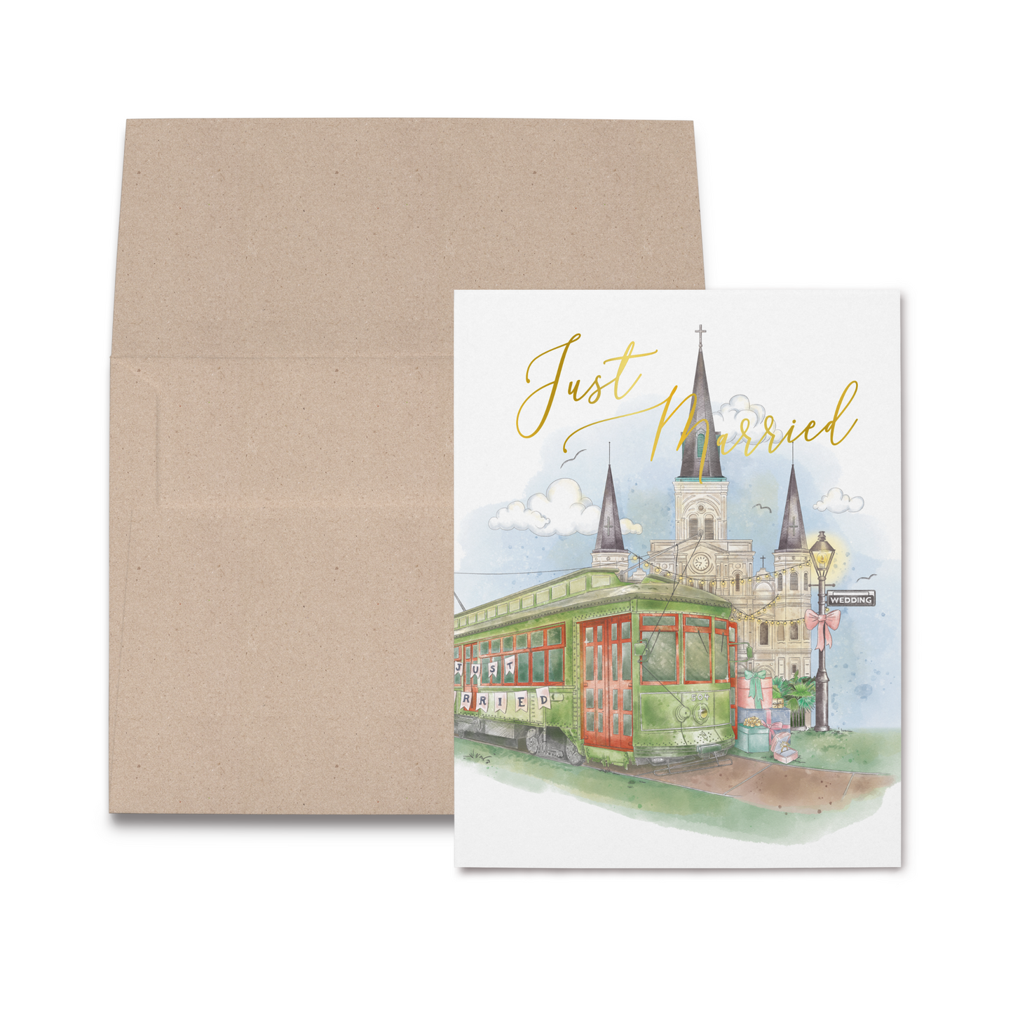Just Married Card-Rogue Magnolia Custom Designs