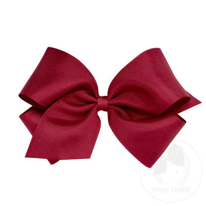 Classic Grosgrain Hair Bow (Plain Wrap) – Cranberry