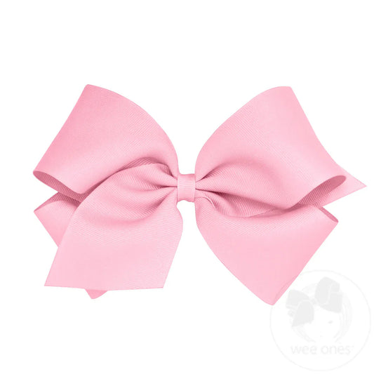 Classic Grosgrain Hair Bow (Plain Wrap) – Pearl