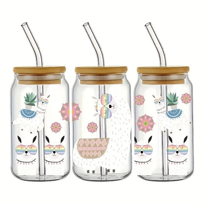 Limited Drop 16 Oz. Llama Acrylic Can Cups-Rogue Magnolia Custom Designs