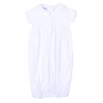 Blessed Embroidered Short Sleeve Gown