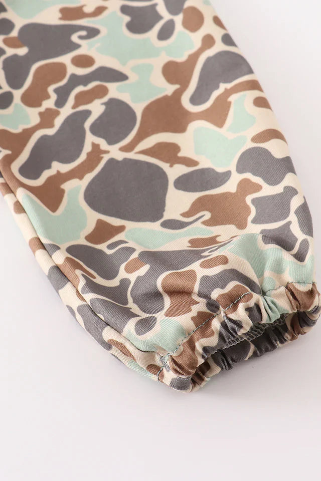 Camouflage Deer Embroidery Boy Hoodie