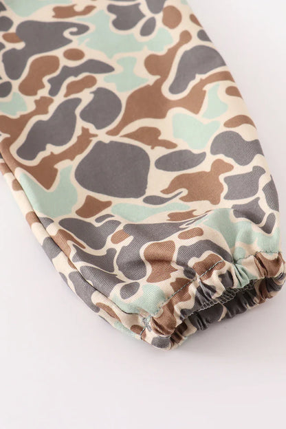 Camouflage Deer Embroidery Boy Hoodie