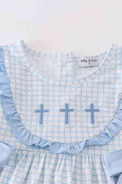 Cross Embroidery Girl Short Set