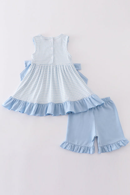 Cross Embroidery Girl Short Set