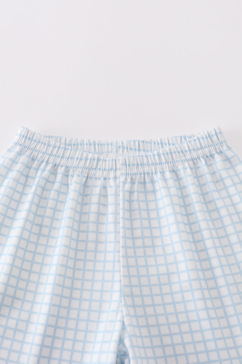 Cross Embroidery Boy Short Set
