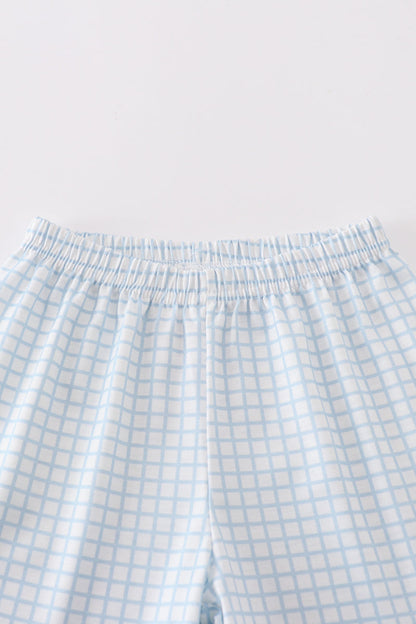 Cross Embroidery Boy Short Set