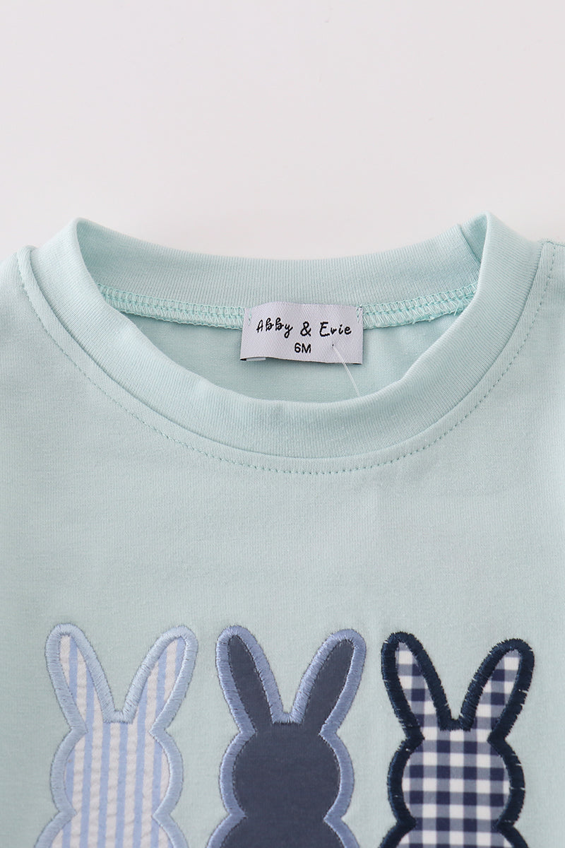 Bunny Applique Boy Bubble