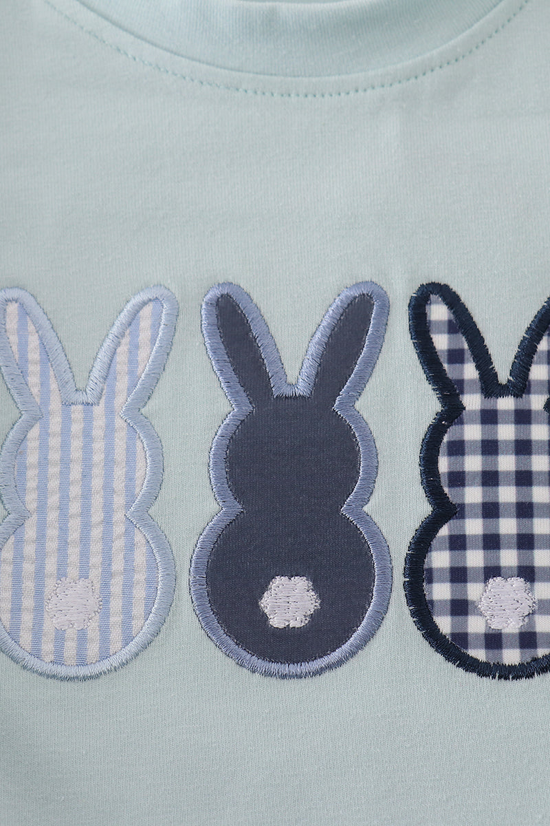 Bunny Applique Boy Bubble