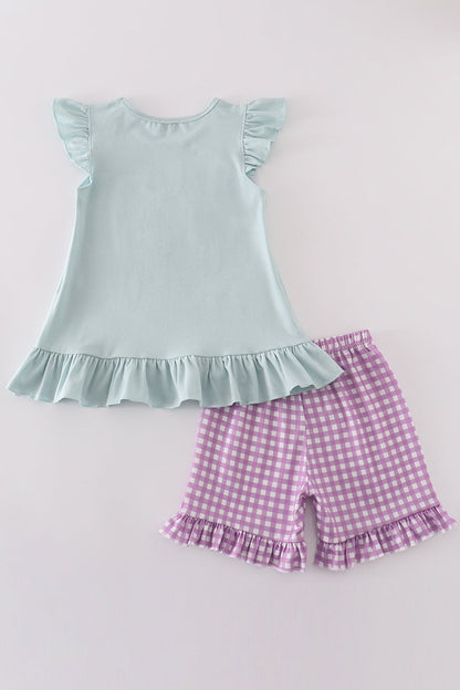 Bunny Applique Ruffle Short Set