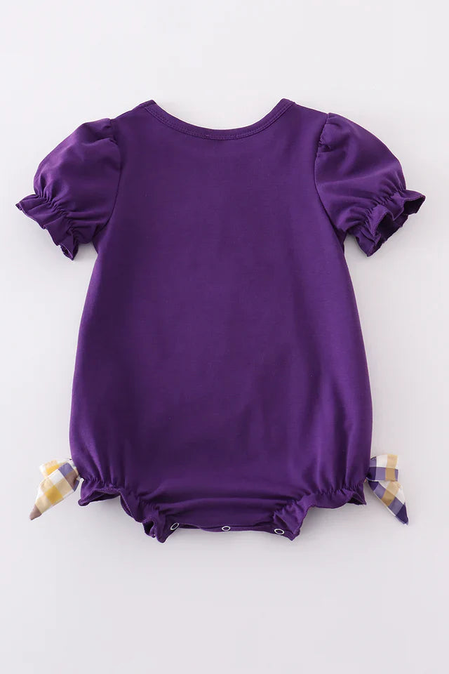 LSU Bow Tiger Applique Bubble