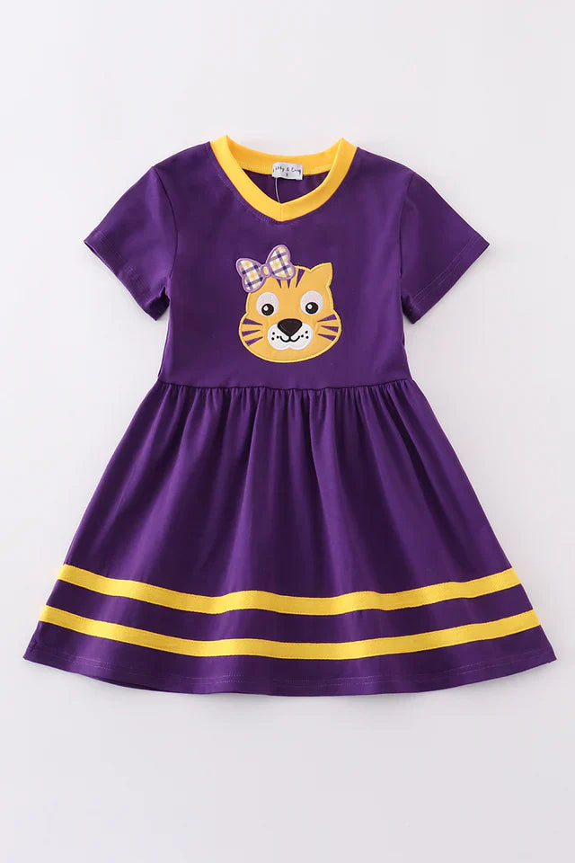 LSU Bow Tiger Applique Dress