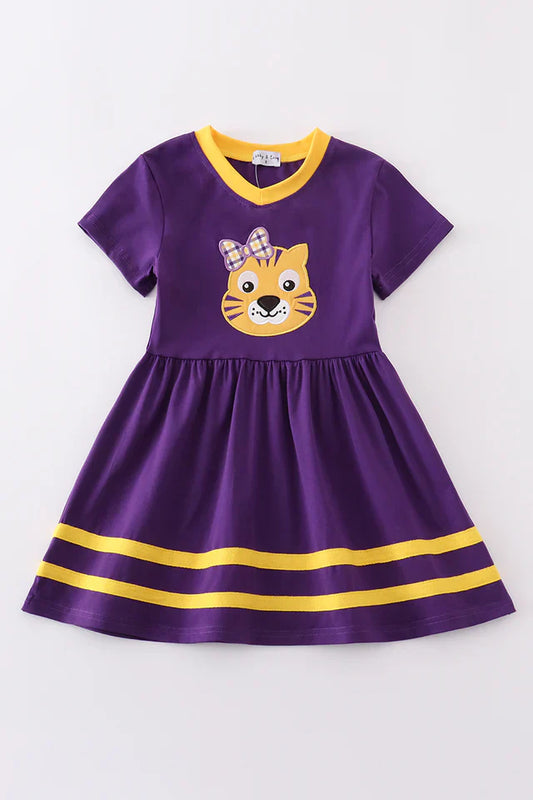 LSU Bow Tiger Applique Dress