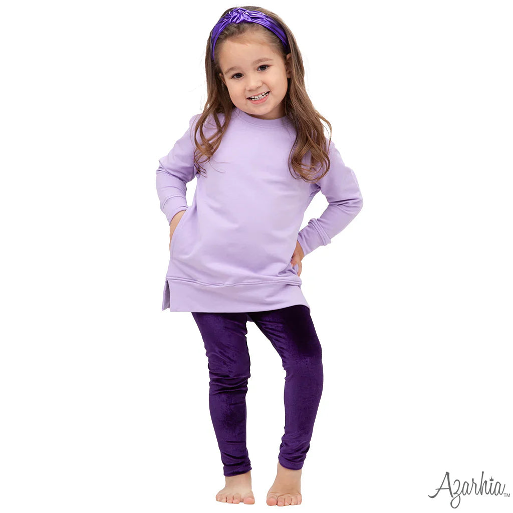 Top Knot Headband in Purple Shimmer