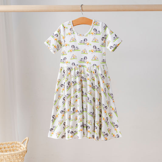 Mascot Mania in Tennessee Organic Cotton Dress for Kids-Rogue Magnolia Custom Designs